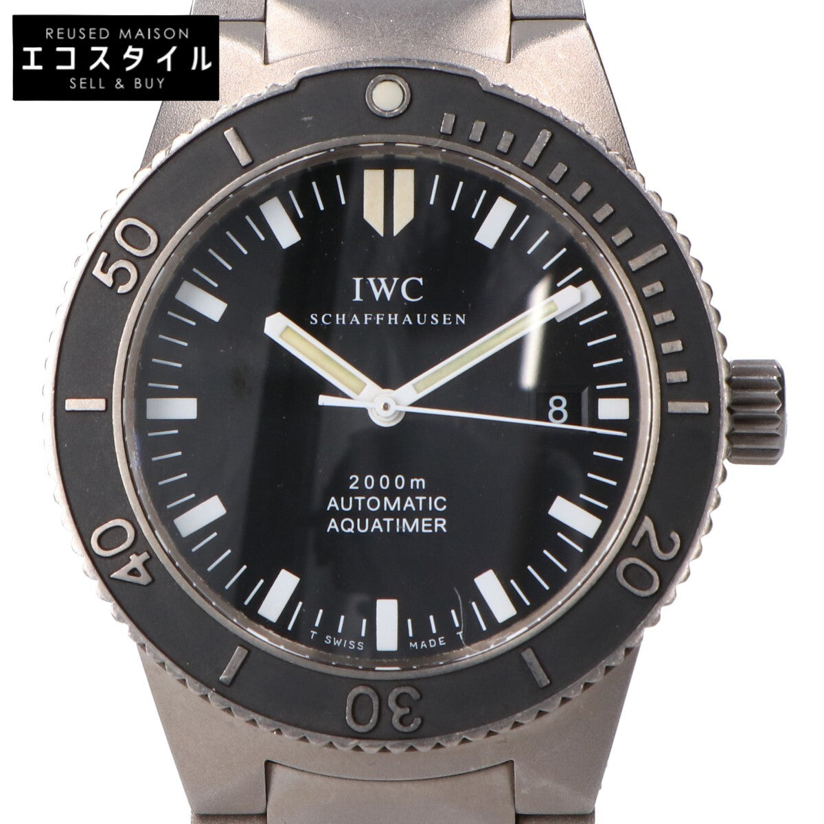 IWC アイダブリューシー 3536-001 GSTアクアタイマー2000 黒文字盤 チタン 自動巻き 腕時計
