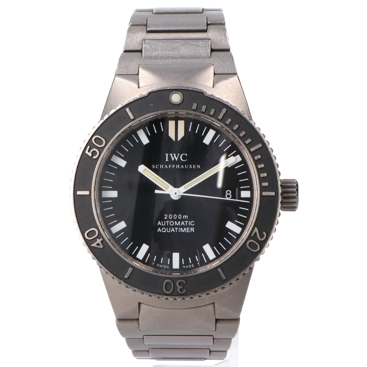 IWC アイダブリューシー 3536-001 GSTアクアタイマー2000 黒文字盤 チタン 自動巻き 腕時計