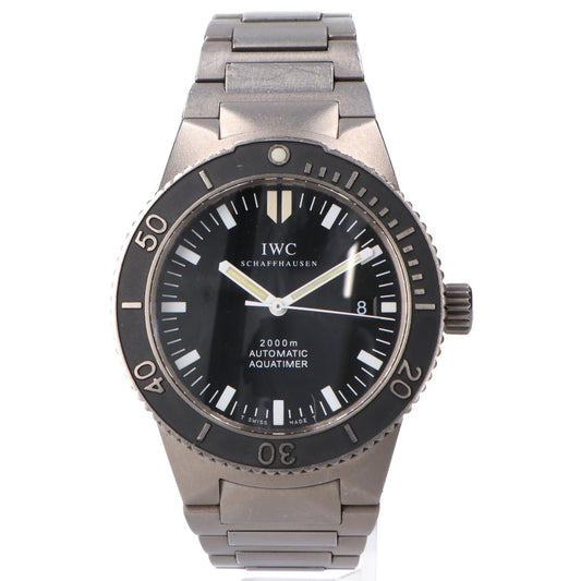 IWC アイダブリューシー 3536-001 GSTアクアタイマー2000 黒文字盤 チタン 自動巻き 腕時計