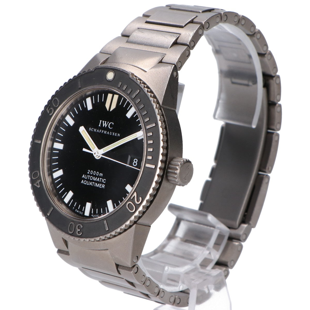 IWC アイダブリューシー 3536-001 GSTアクアタイマー2000 黒文字盤 チタン 自動巻き 腕時計