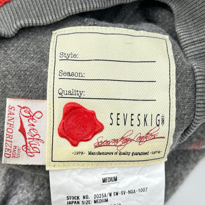 SEVESKIG セヴシグ グレー グラフィック ウールスウェット トップス