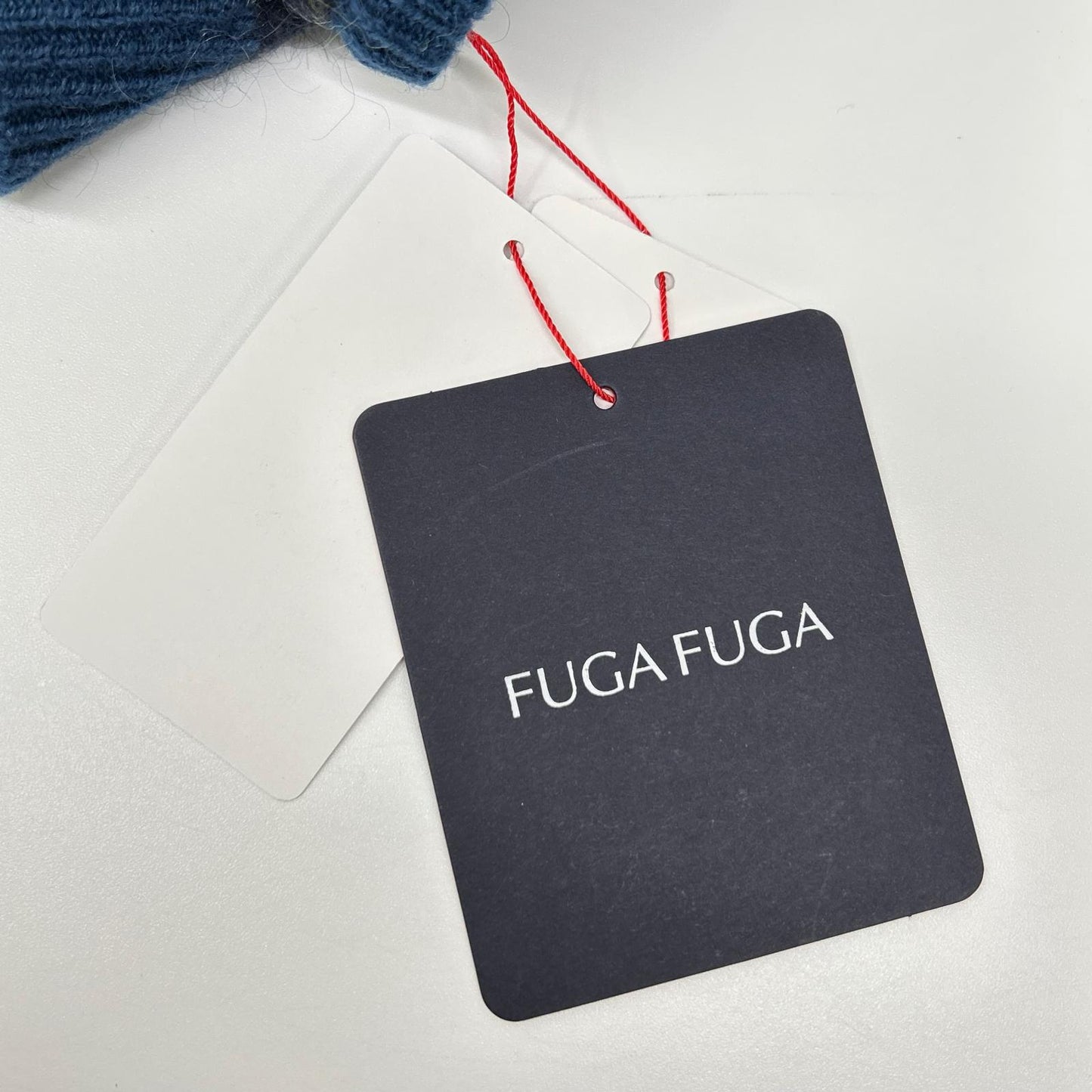 FUGA FUGA フーガフーガ BCF07619WA-390 ブルー ダイヤ柄 モヘアニットベスト ベスト