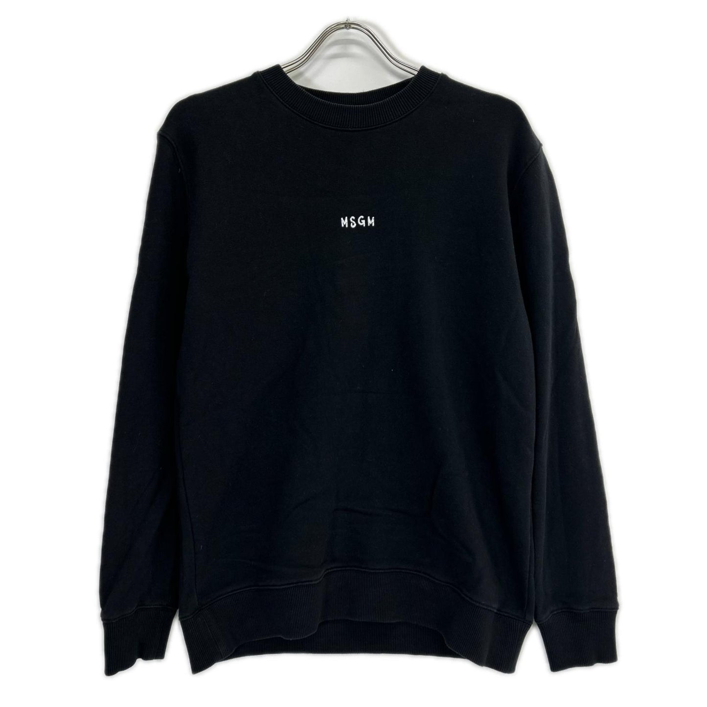 MSGM エムエスジーエム 3441MDM215 ブラック ロゴ L/S プルオーバー トップス