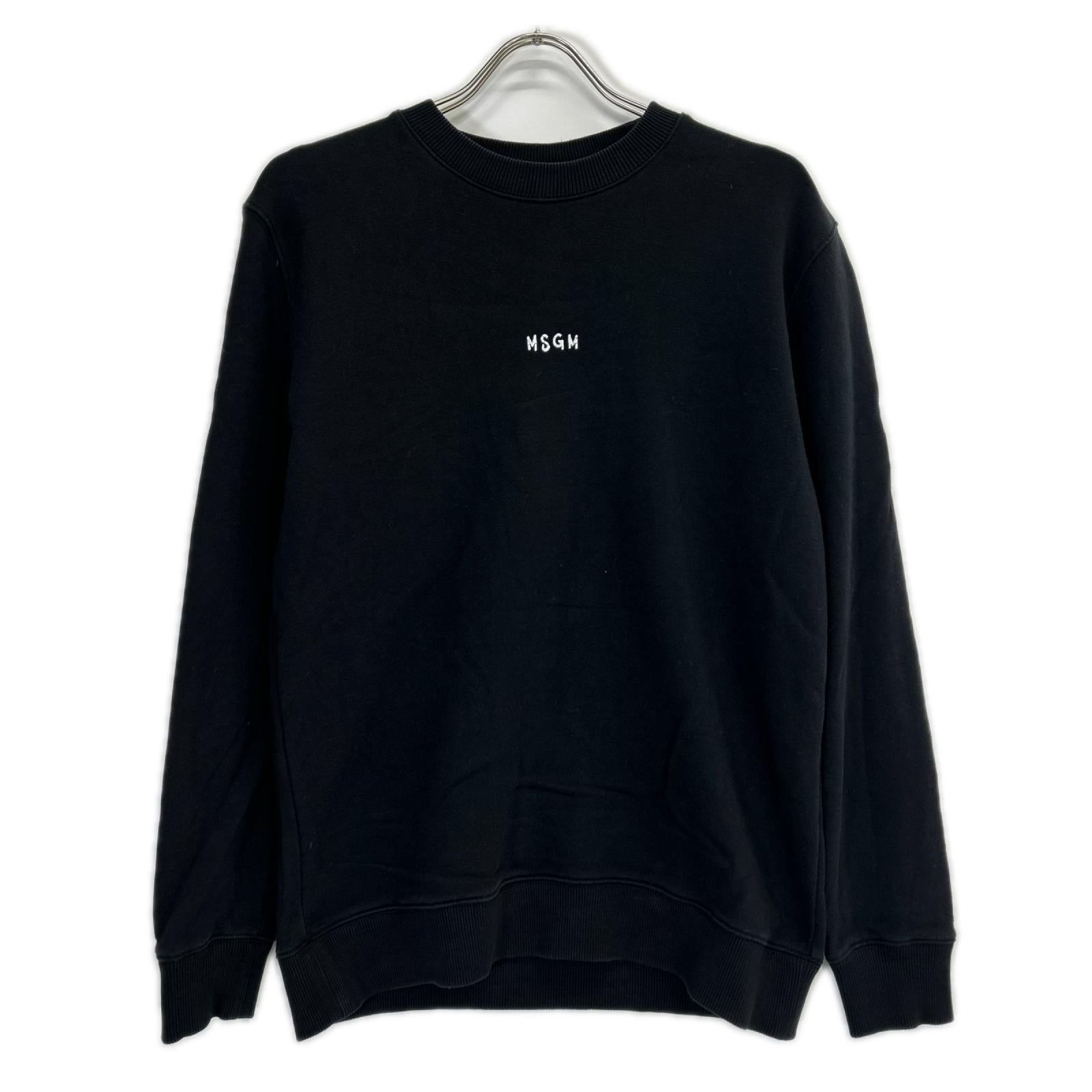 MSGM エムエスジーエム 3441MDM215 ブラック ロゴ L/S プルオーバー トップス