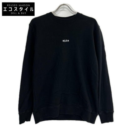 MSGM エムエスジーエム 3441MDM215 ブラック ロゴ L/S プルオーバー トップス