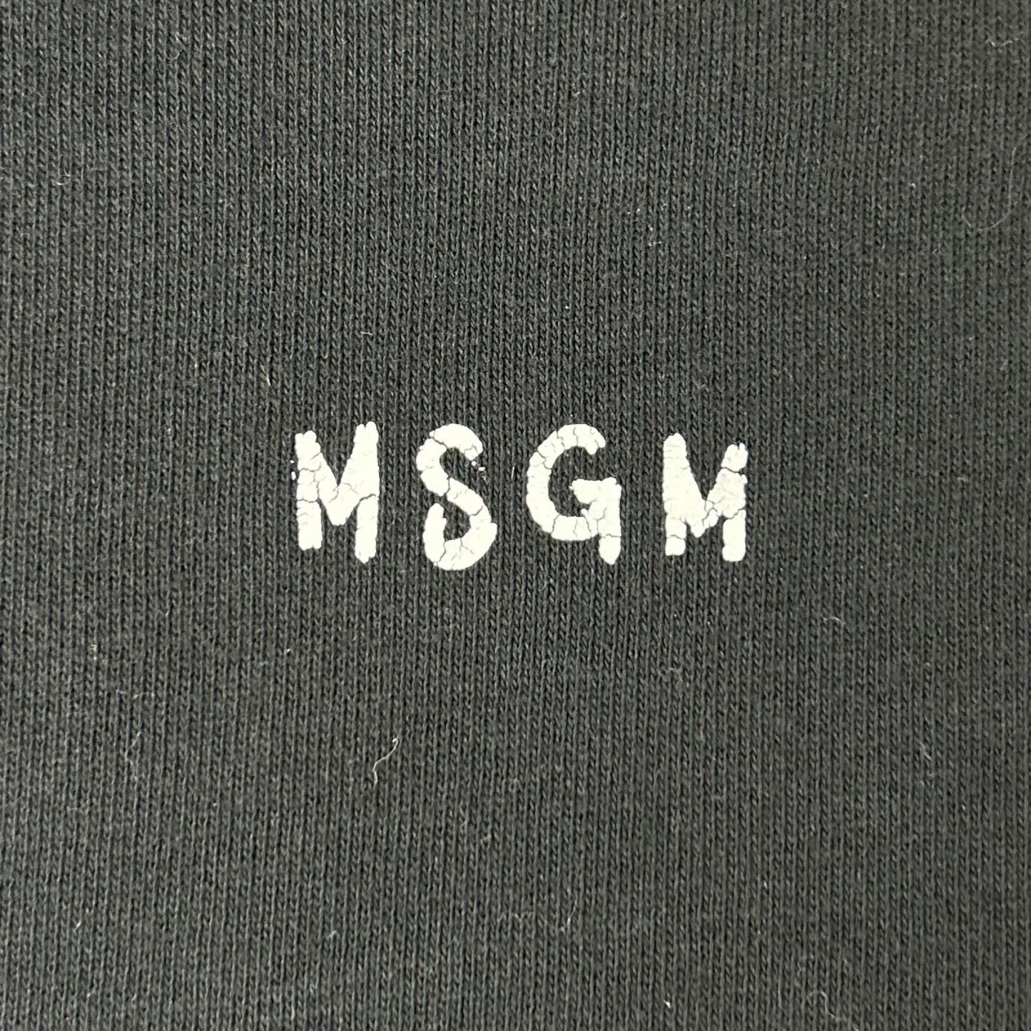 MSGM エムエスジーエム 3441MDM215 ブラック ロゴ L/S プルオーバー トップス