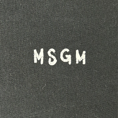 MSGM エムエスジーエム 3441MDM215 ブラック ロゴ L/S プルオーバー トップス