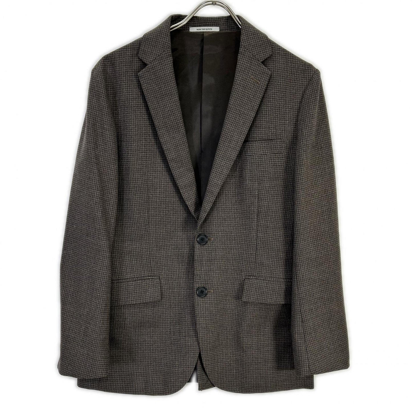 green label relaxing グリーンレーベルリラクシング 【WORK TRIP OUTFITS】ブラウン チェック柄 セットアップ スーツ セットアップ