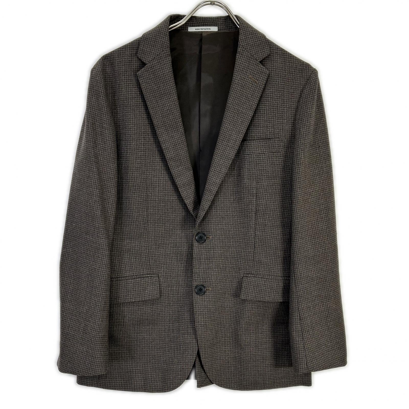 green label relaxing グリーンレーベルリラクシング 【WORK TRIP OUTFITS】ブラウン チェック柄 セットアップ スーツ セットアップ