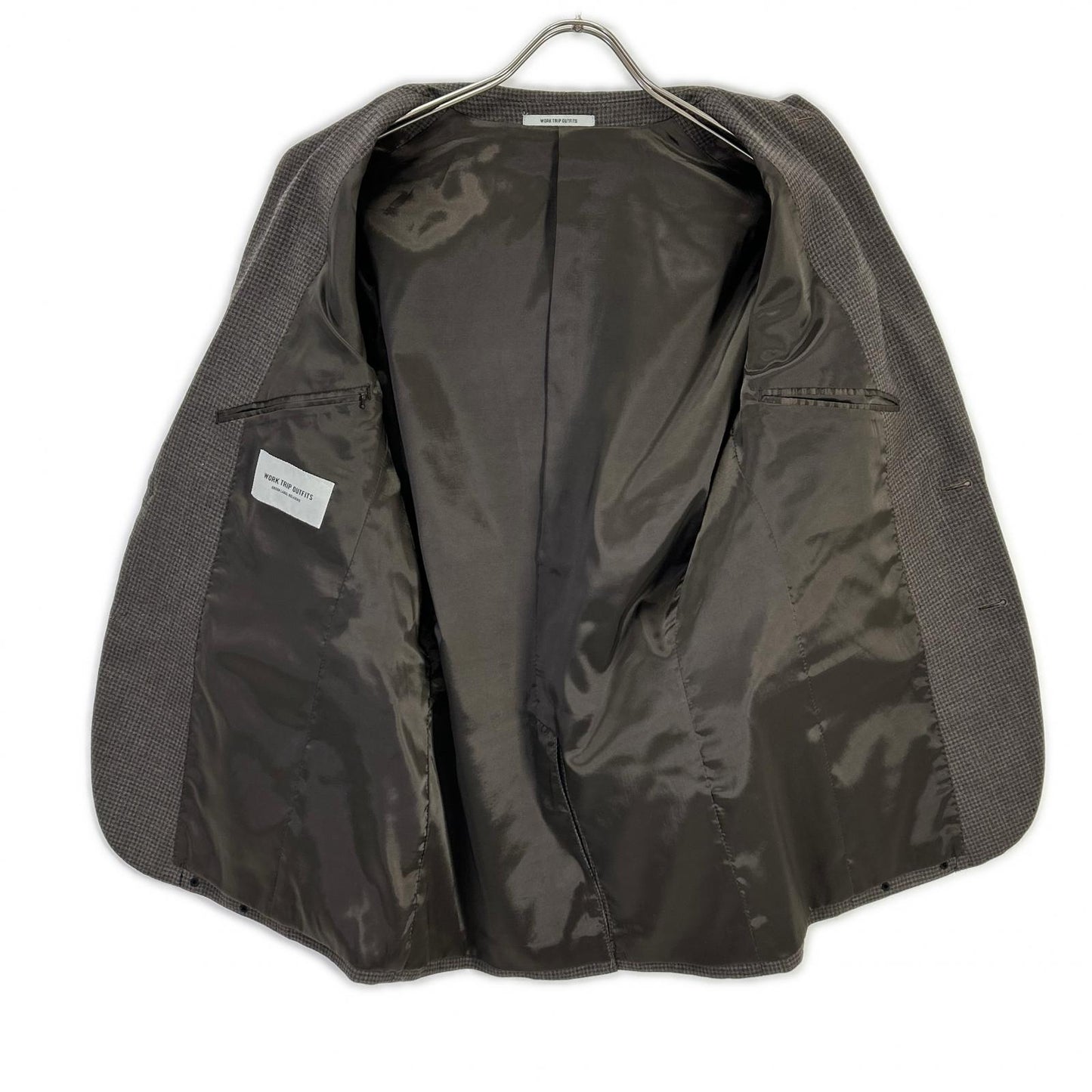 green label relaxing グリーンレーベルリラクシング 【WORK TRIP OUTFITS】ブラウン チェック柄 セットアップ スーツ セットアップ