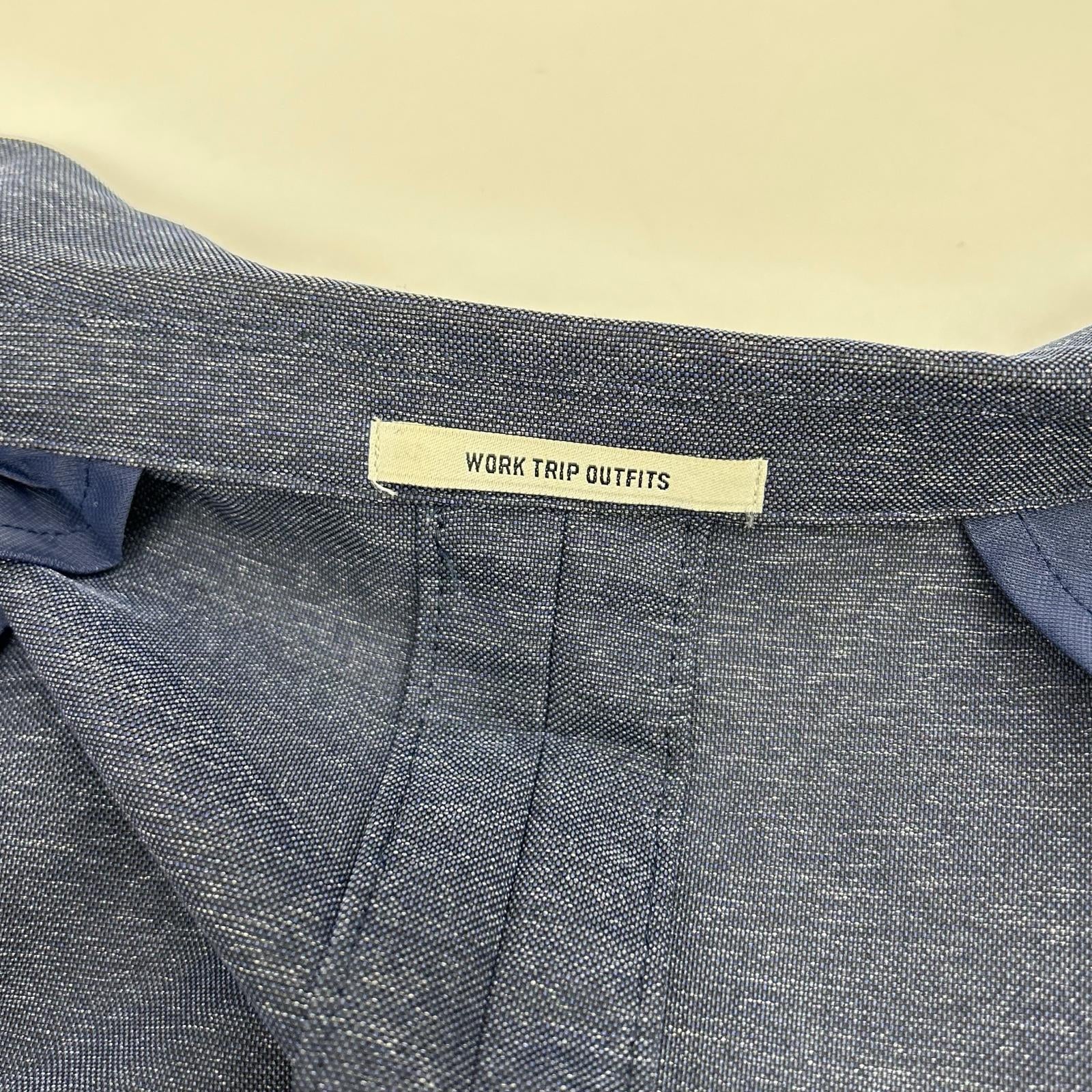green label relaxing グリーンレーベルリラクシング 【WORK TRIP OUTFITS】ブルー WTO Pカラミ スリム セットアップ スーツ セットアップ