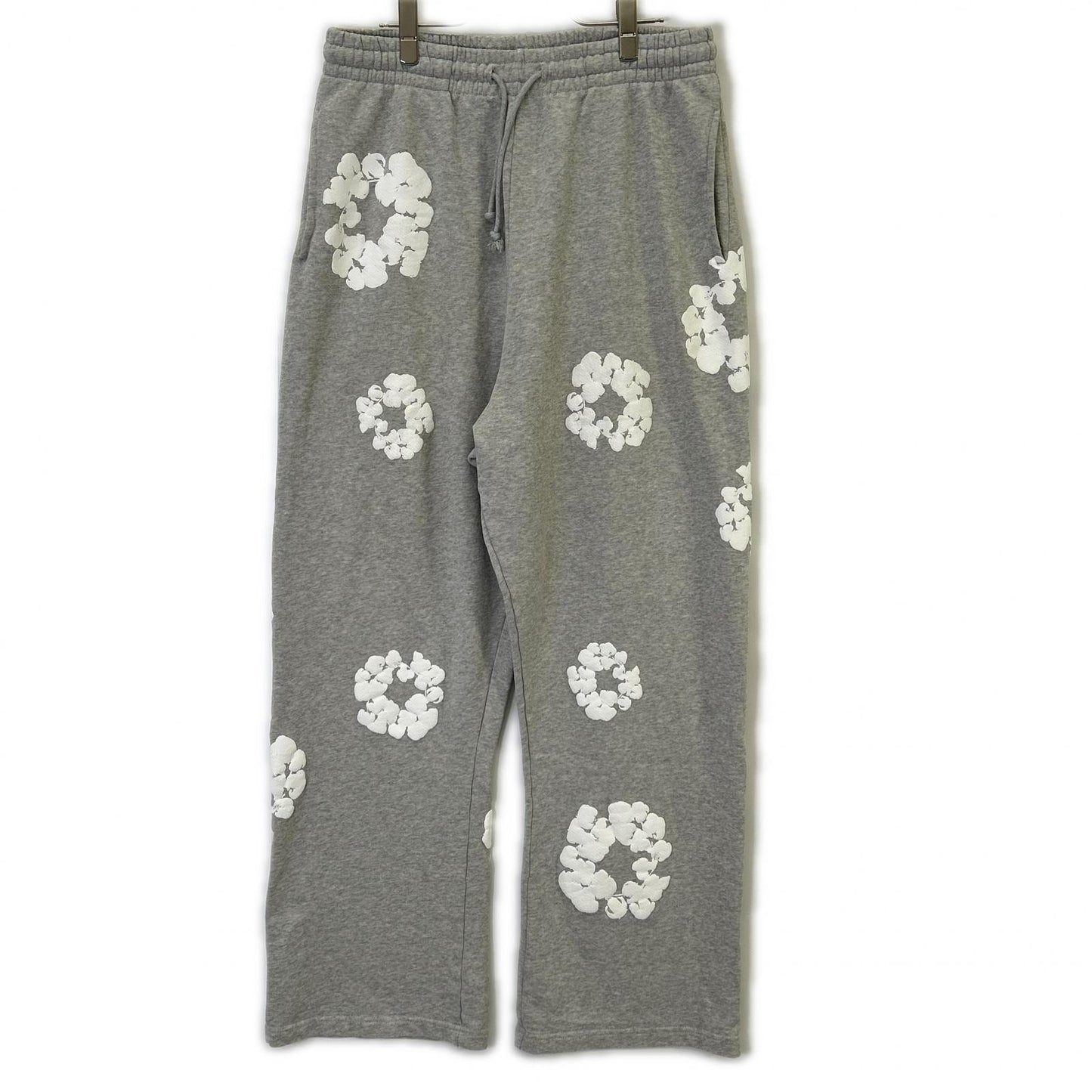 Denim Tears デニムティアーズ グレー コットン Wreath Open Hem Sweatpants ボトムス
