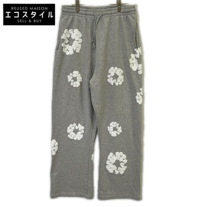Denim Tears デニムティアーズ グレー コットン Wreath Open Hem Sweatpants ボトムス