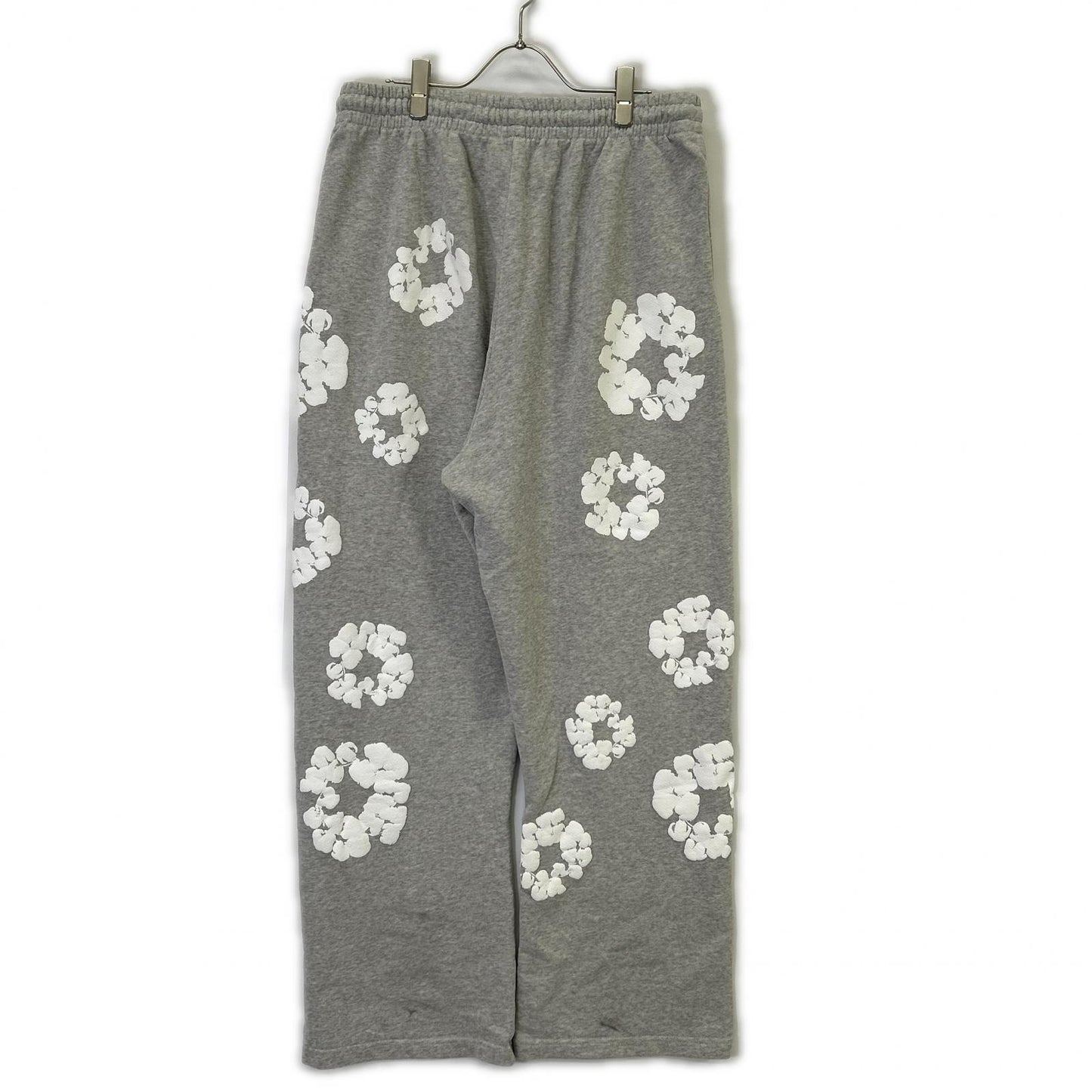 Denim Tears デニムティアーズ グレー コットン Wreath Open Hem Sweatpants ボトムス