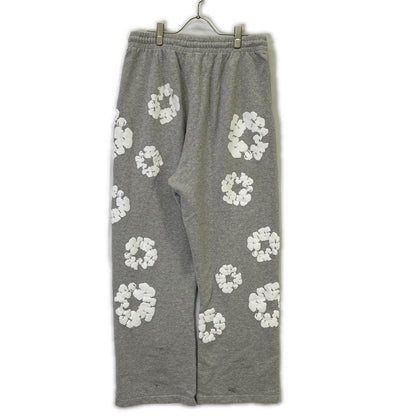 Denim Tears デニムティアーズ グレー コットン Wreath Open Hem Sweatpants ボトムス