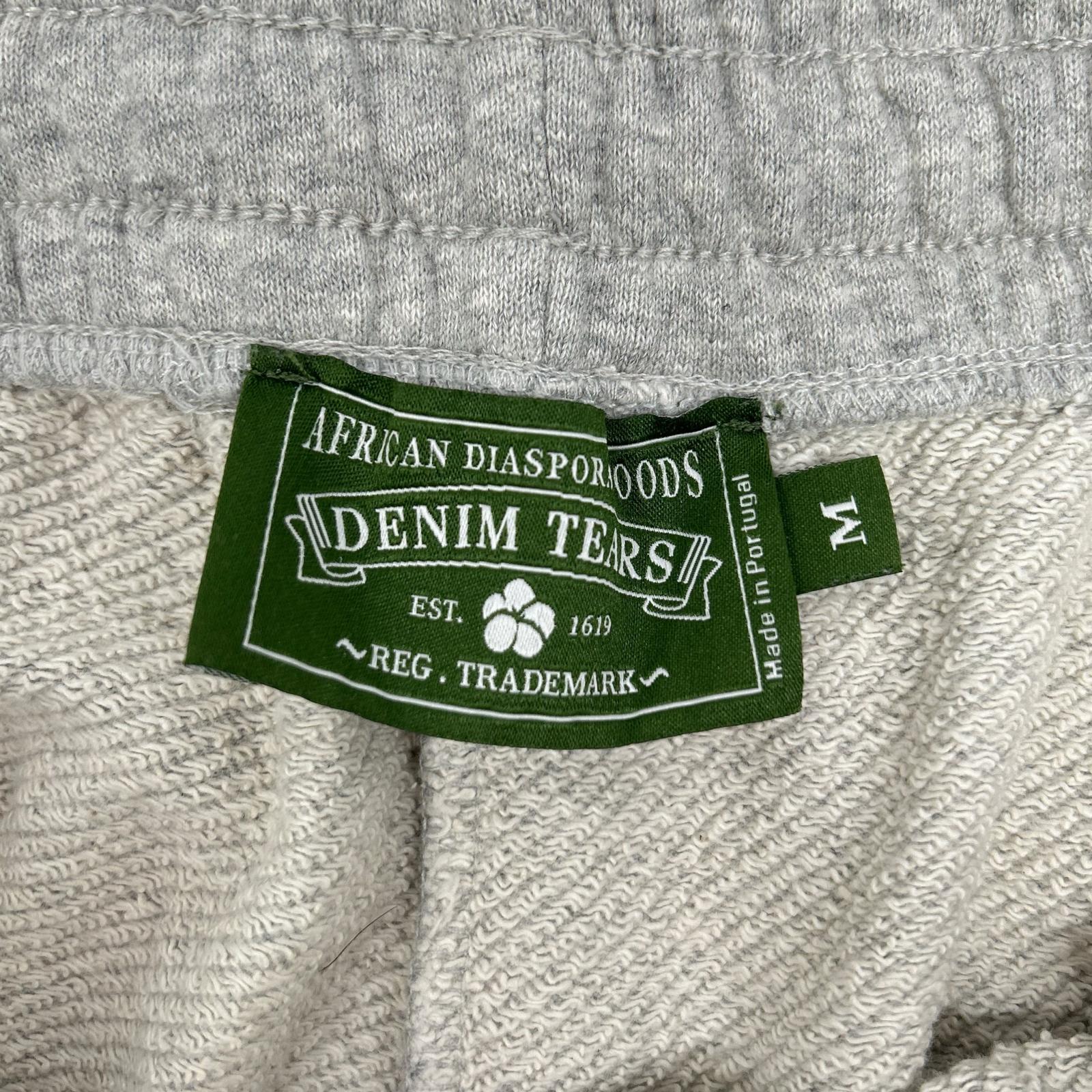 Denim Tears デニムティアーズ グレー コットン Wreath Open Hem Sweatpants ボトムス