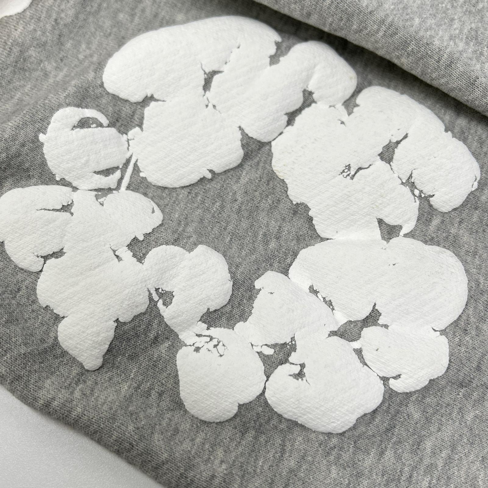Denim Tears デニムティアーズ グレー コットン Wreath Open Hem Sweatpants ボトムス