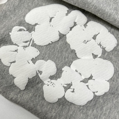 Denim Tears デニムティアーズ グレー コットン Wreath Open Hem Sweatpants ボトムス