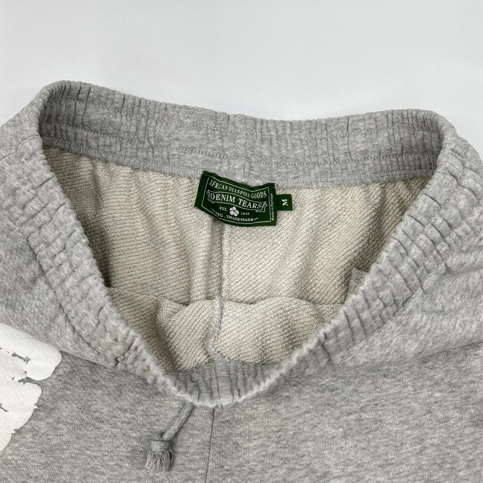Denim Tears デニムティアーズ グレー コットン Wreath Open Hem Sweatpants ボトムス