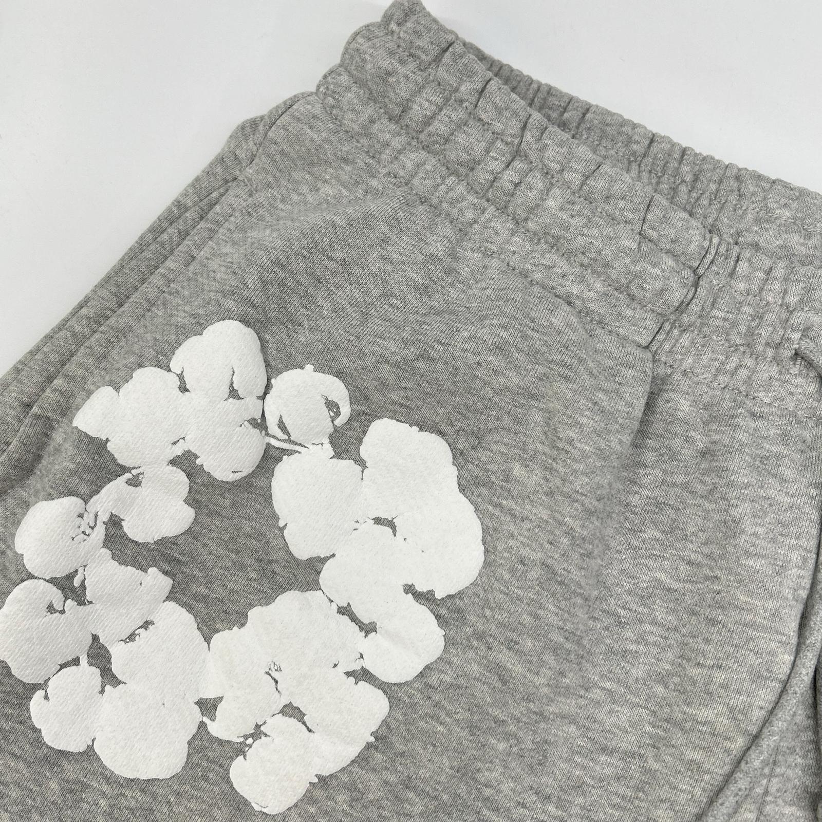 Denim Tears デニムティアーズ グレー コットン Wreath Open Hem Sweatpants ボトムス