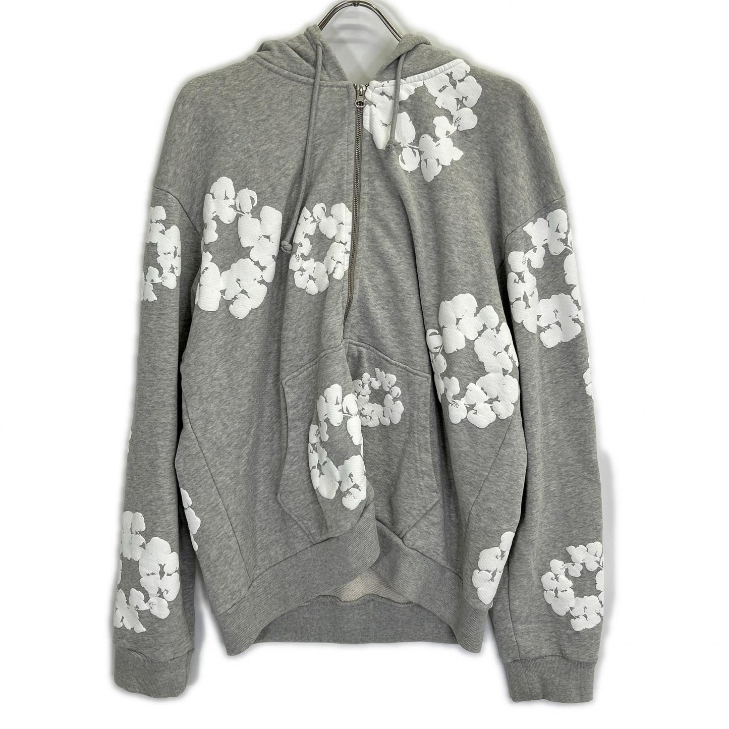 Denim Tears デニムティアーズ グレー コットン Wreath Zip Hoodie トップス