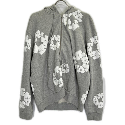 Denim Tears デニムティアーズ グレー コットン Wreath Zip Hoodie トップス