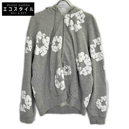 Denim Tears デニムティアーズ グレー コットン Wreath Zip Hoodie トップス