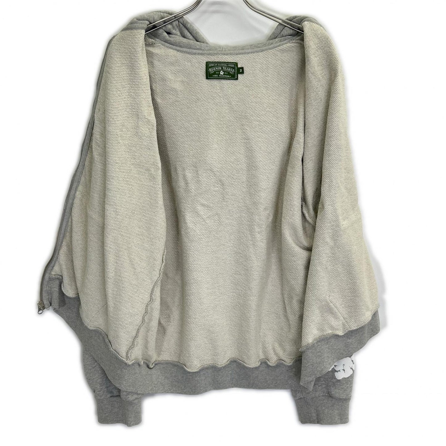 Denim Tears デニムティアーズ グレー コットン Wreath Zip Hoodie トップス