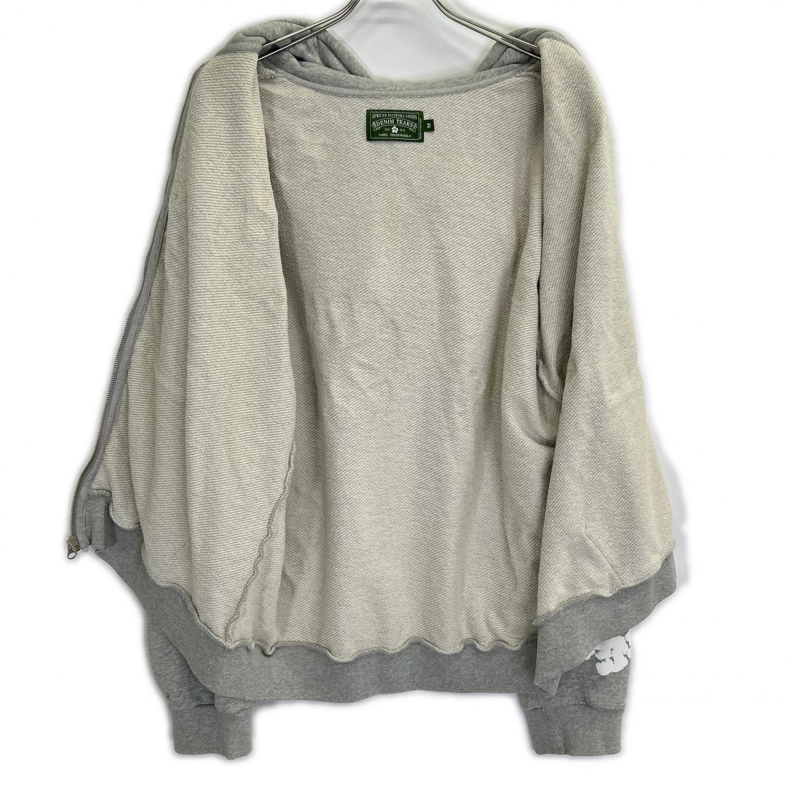 Denim Tears デニムティアーズ グレー コットン Wreath Zip Hoodie トップス
