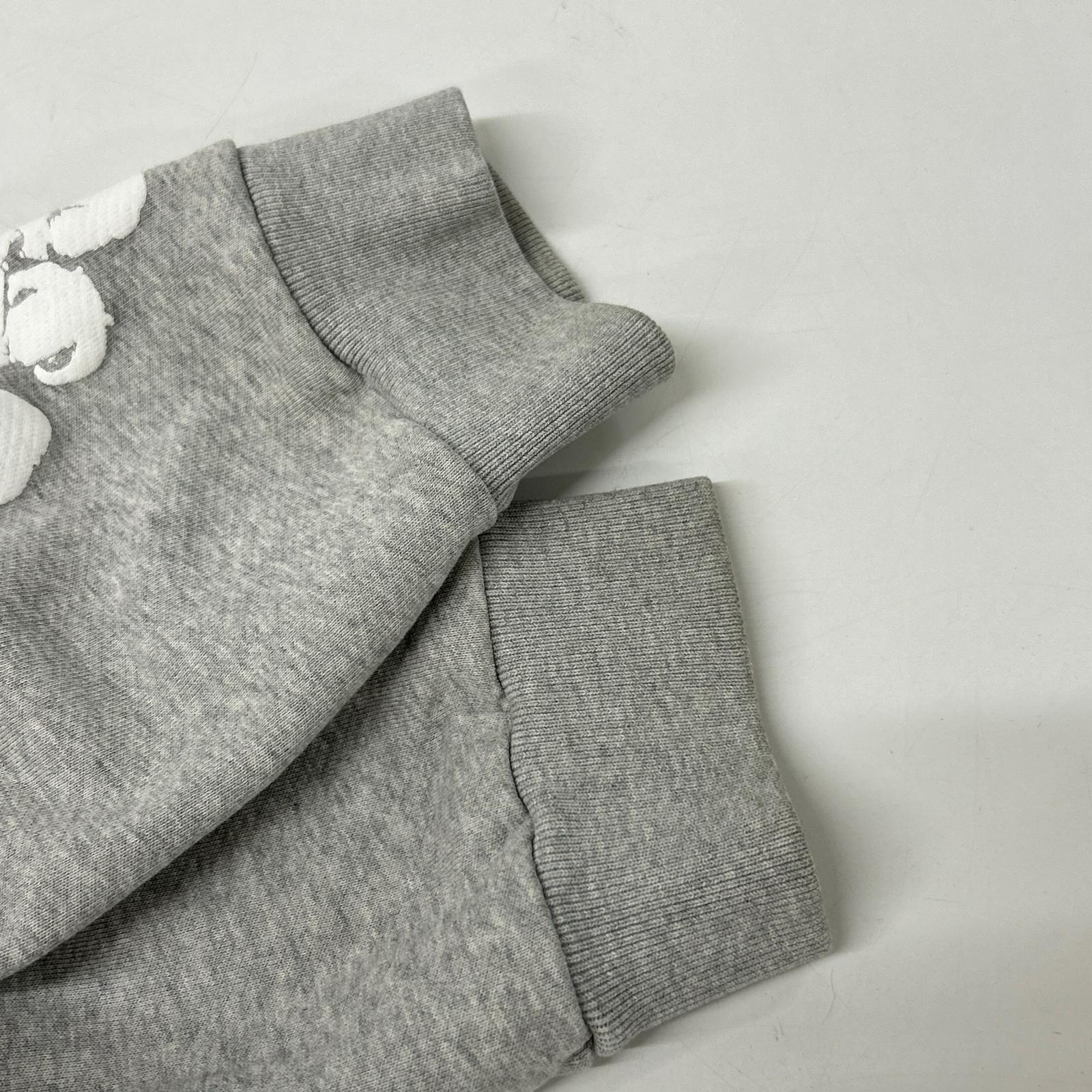 Denim Tears デニムティアーズ グレー コットン Wreath Zip Hoodie トップス