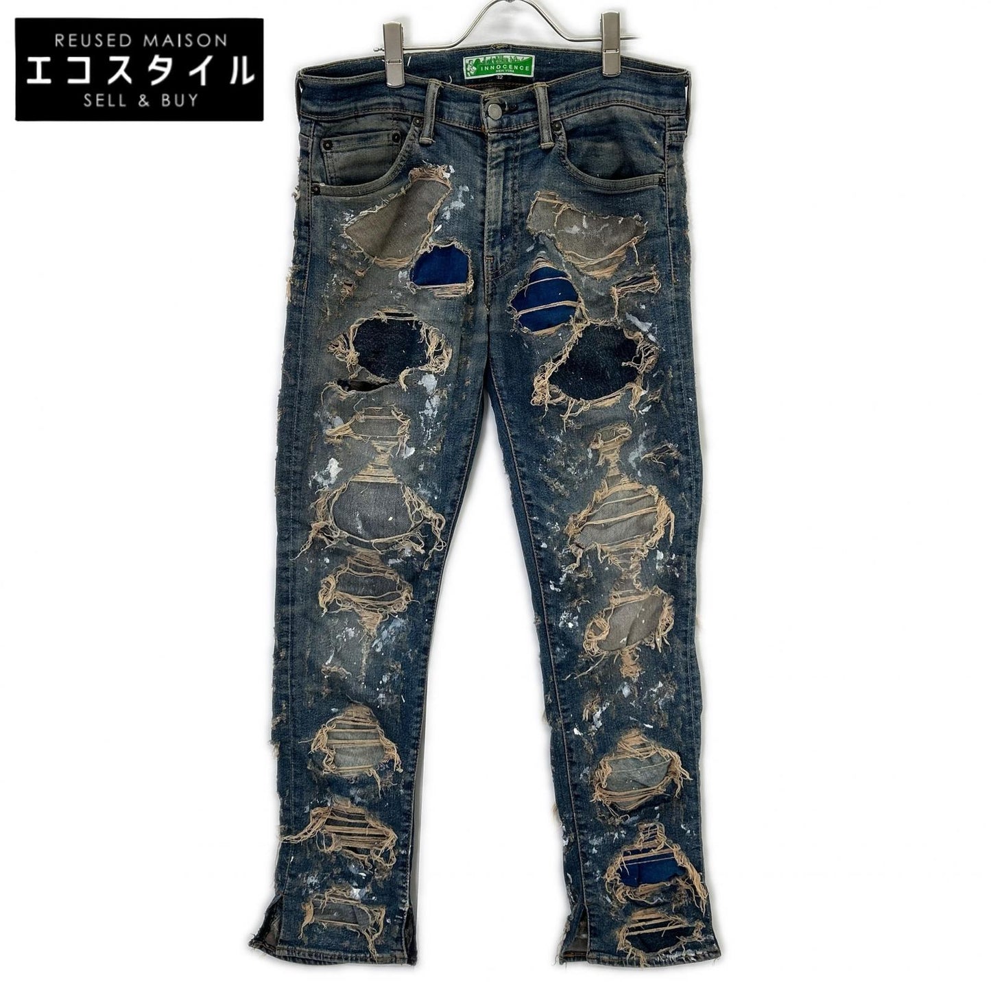 INNOCENCE NYC イノセンス ニューヨーク ブルー ダメージ デニムパンツ ボトムス