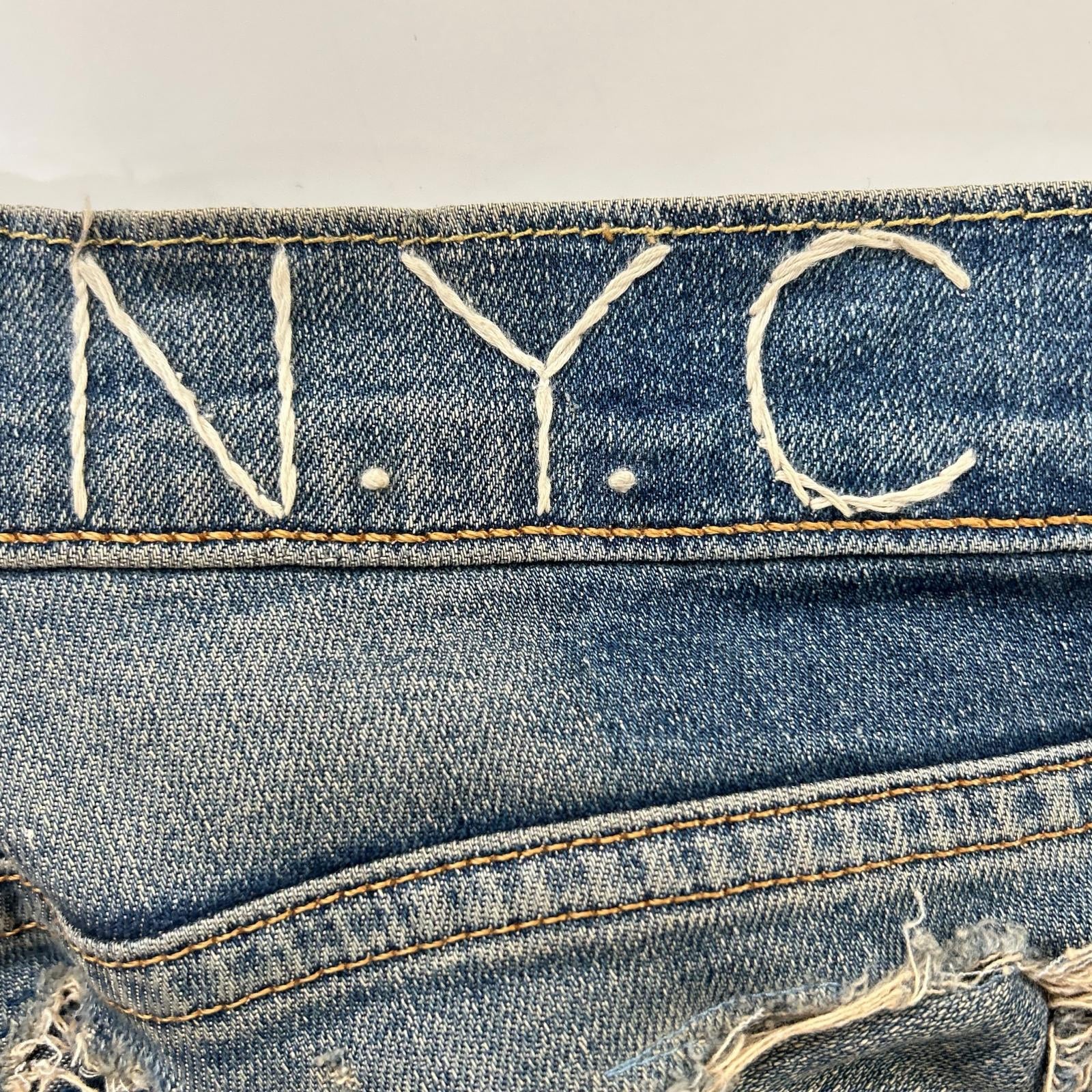 INNOCENCE NYC イノセンス ニューヨーク ブルー ダメージ デニムパンツ ボトムス