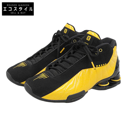 NIKE ナイキ ショックス BB4 スニーカー シューズ メンズ ブラック×イエロー 27cm AT7843-002 シューズ