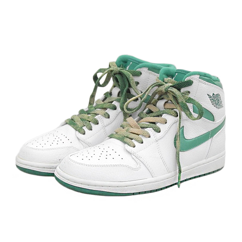 NIKE Air Jordan Retro High Sneakers for Men White × Green 26.5cm 332550-131 Shoes