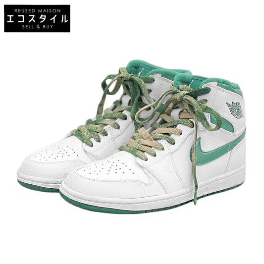 NIKE ナイキ エア ジョーダン レトロ ハイ スニーカー シューズ メンズ ホワイト×グリーン 26.5cm 332550-131 シューズ