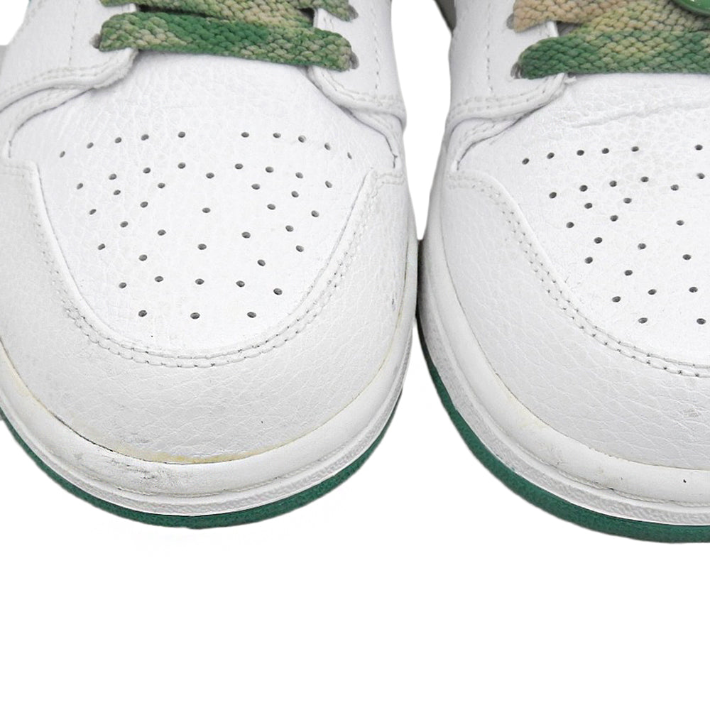 NIKE Air Jordan Retro High Sneakers for Men White × Green 26.5cm 332550-131 Shoes