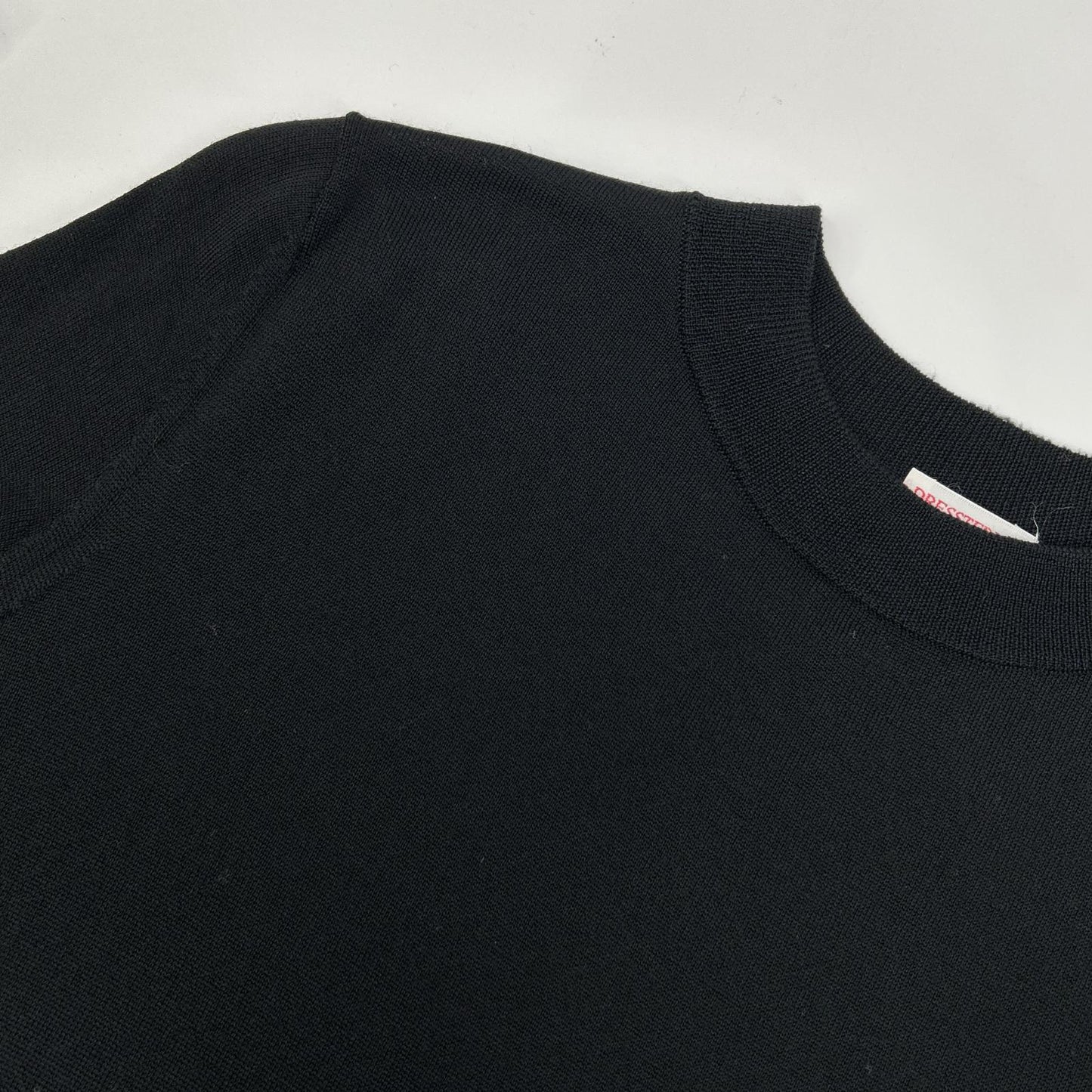 DRESSTERIOR ドレステリア ブラック×ホワイト ローウエスト切替ニットワンピース ワンピース