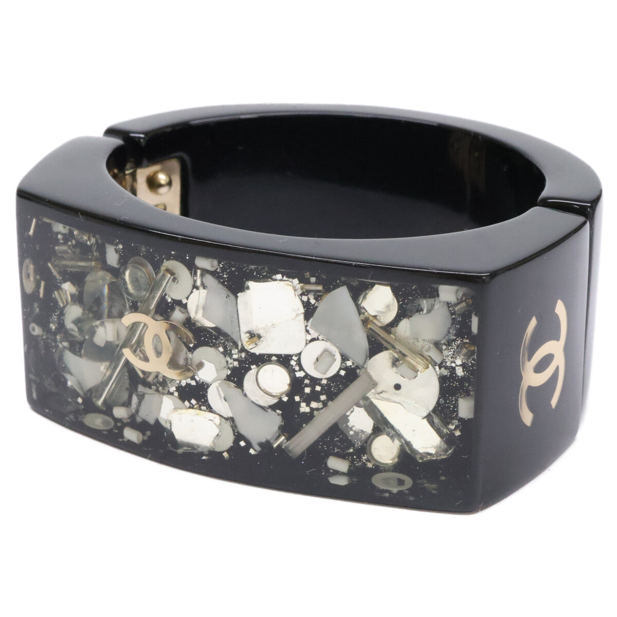 CHANEL シャネル 09C Resin Hingerd ココマーク バングル