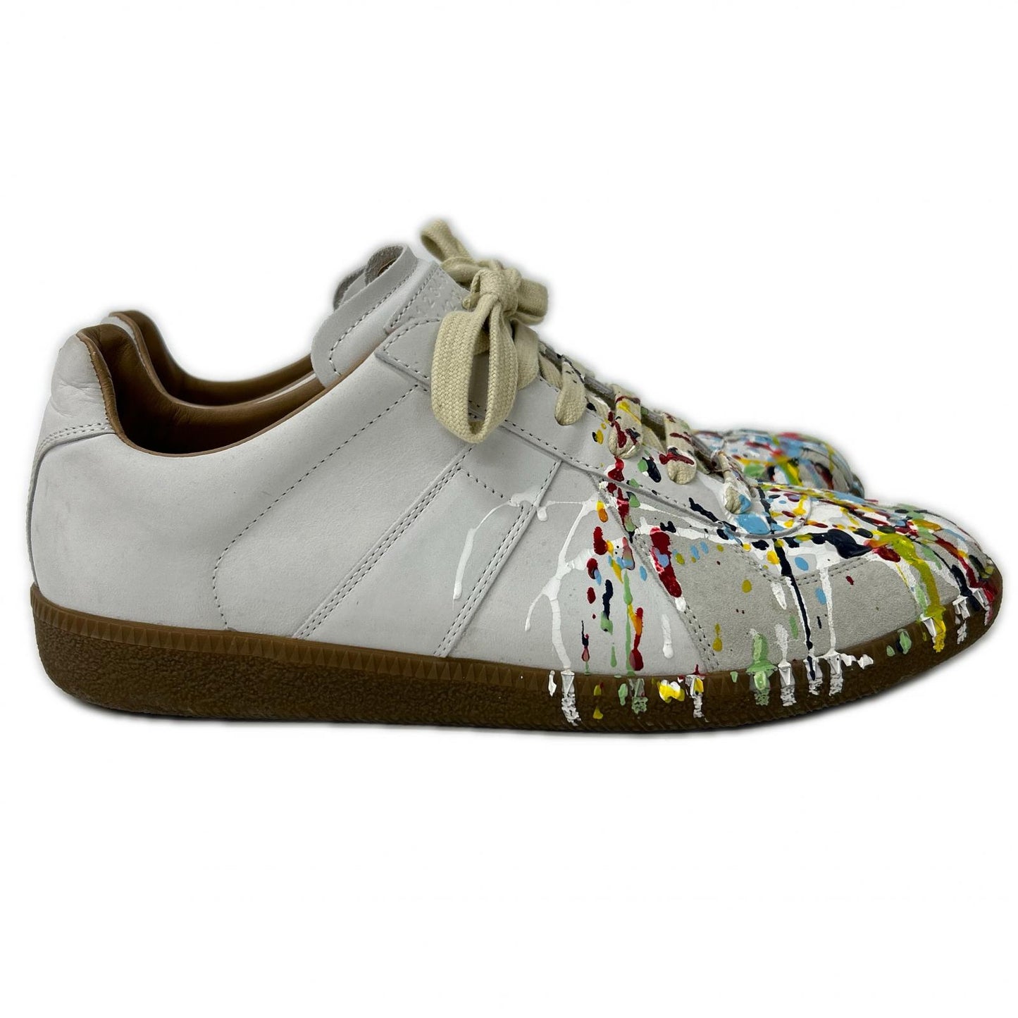 Maison margiela メゾンマルジェラ 22 S57WS0240 REPLICA ジャーマントレーナー ペイント スニーカー シューズ