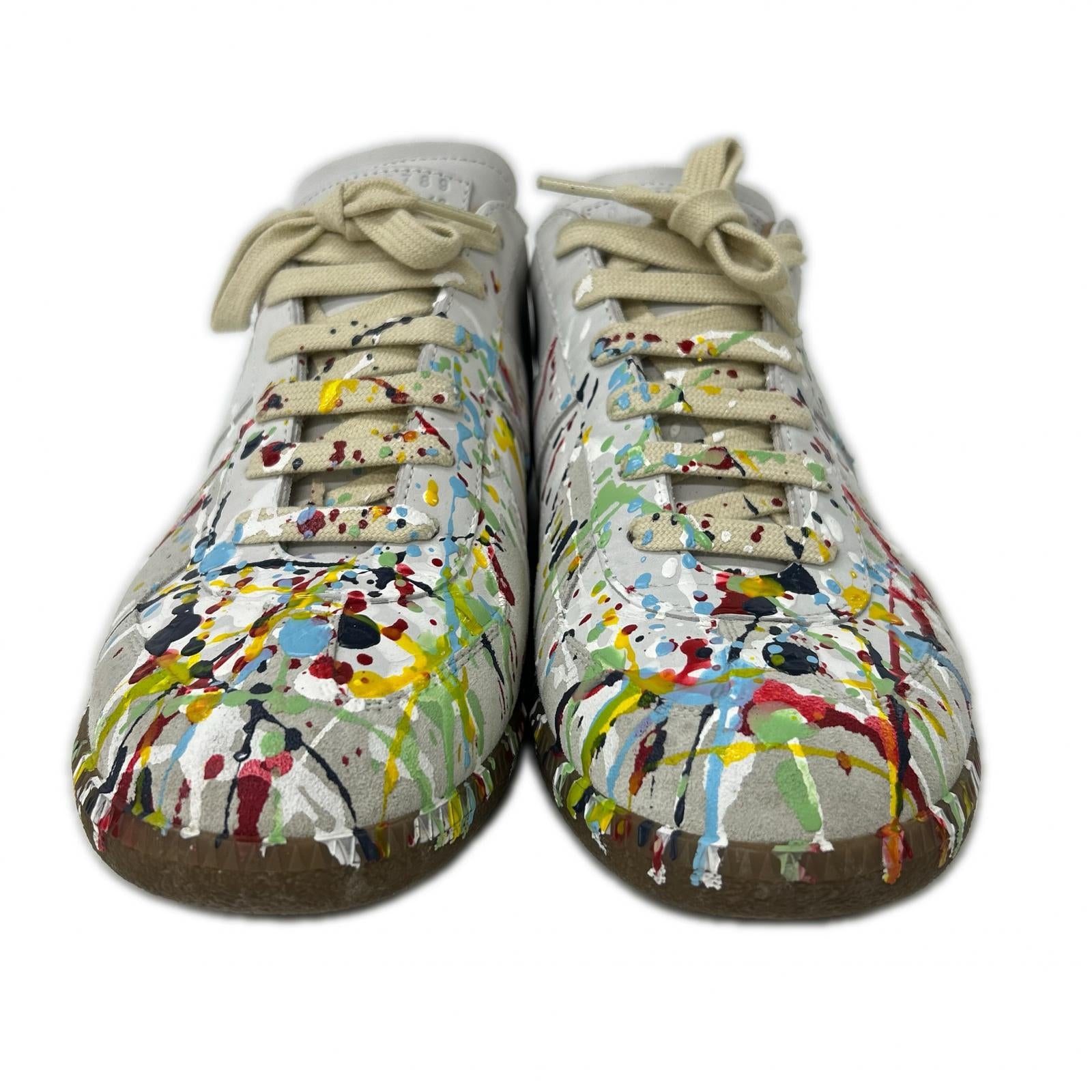 Maison margiela メゾンマルジェラ 22 S57WS0240 REPLICA ジャーマントレーナー ペイント スニーカー シューズ