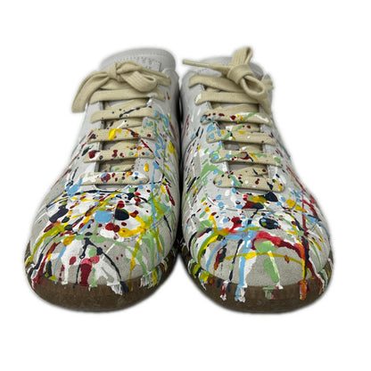 Maison margiela メゾンマルジェラ 22 S57WS0240 REPLICA ジャーマントレーナー ペイント スニーカー シューズ