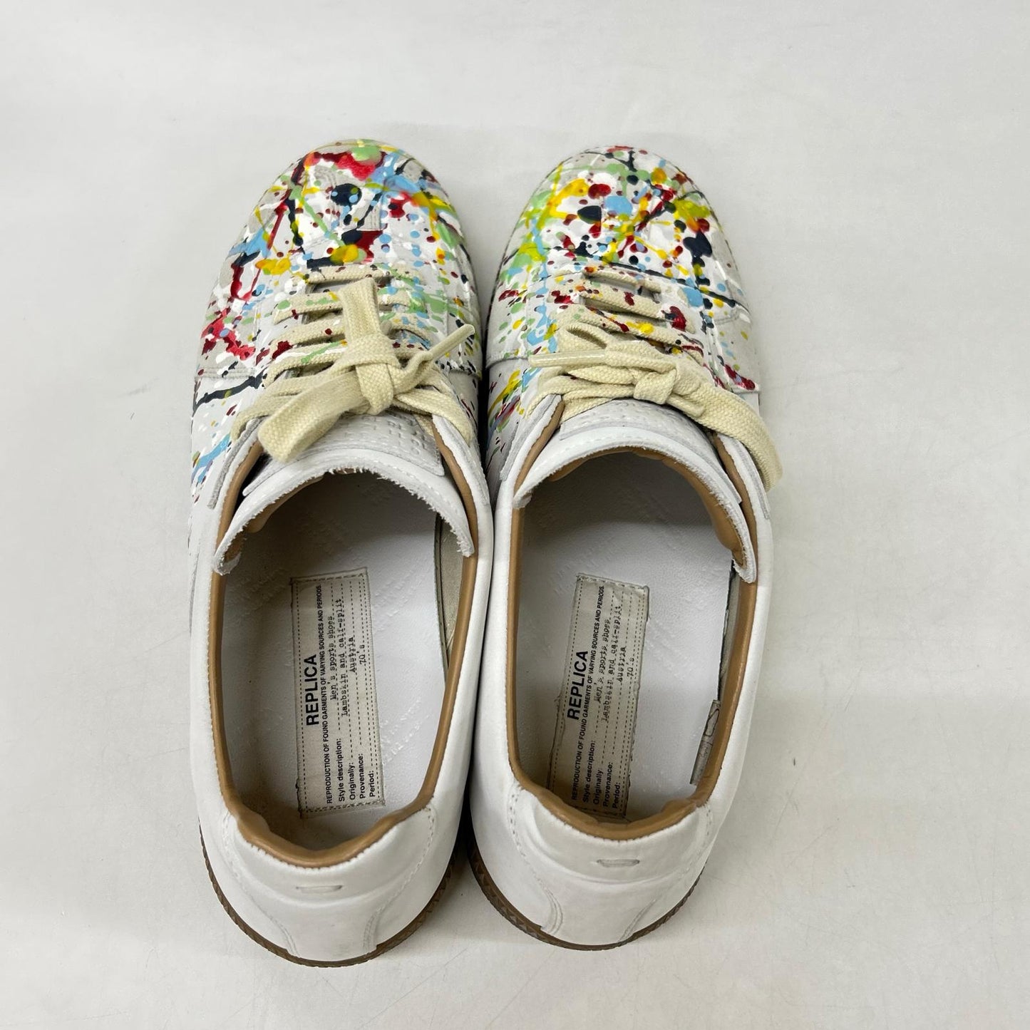 Maison margiela メゾンマルジェラ 22 S57WS0240 REPLICA ジャーマントレーナー ペイント スニーカー シューズ