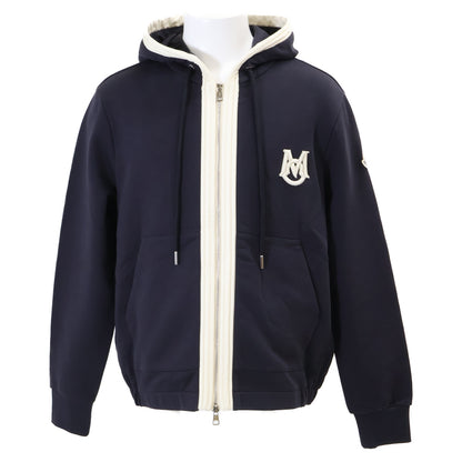 MONCLER モンクレール 【新品/25年製】L10918G00019 ZIP UP CARDIGAN Mロゴワッペン ジップアップ パーカー トップス