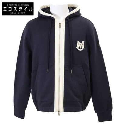 MONCLER モンクレール 【新品/25年製】L10918G00019 ZIP UP CARDIGAN Mロゴワッペン ジップアップ パーカー トップス