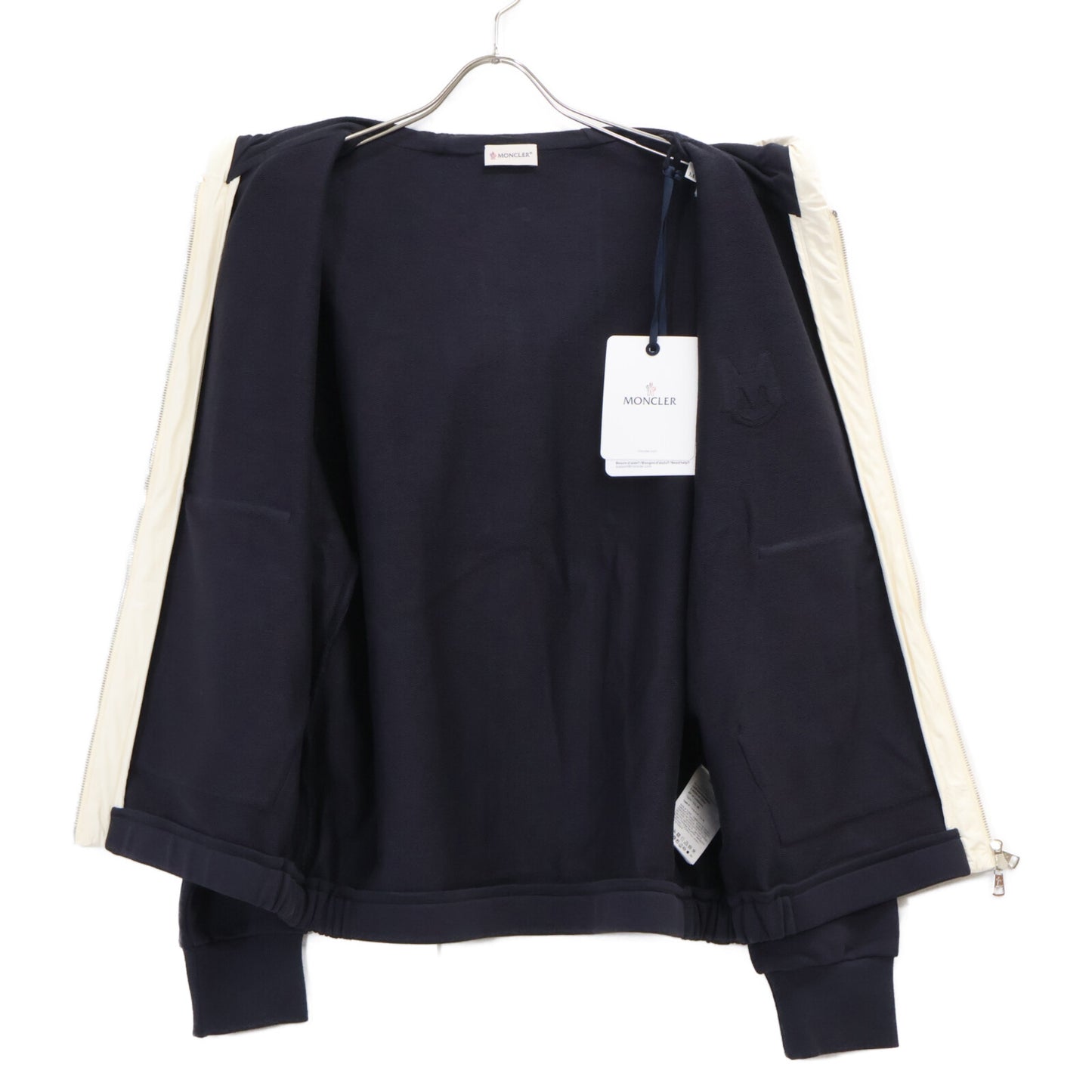 MONCLER モンクレール 【新品/25年製】L10918G00019 ZIP UP CARDIGAN Mロゴワッペン ジップアップ パーカー トップス