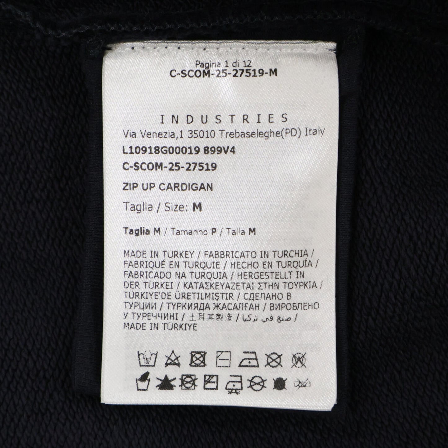 MONCLER モンクレール 【新品/25年製】L10918G00019 ZIP UP CARDIGAN Mロゴワッペン ジップアップ パーカー トップス