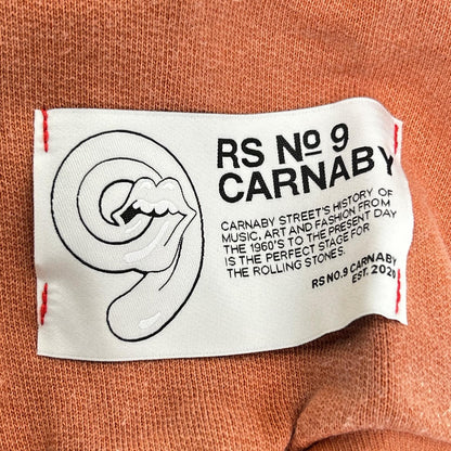 RS No.9 アールエス ナンバーナイン レッド The Rolling Stones Carnaby CLASSIC RS LOGO PUFF PRINT HOODIE トップス