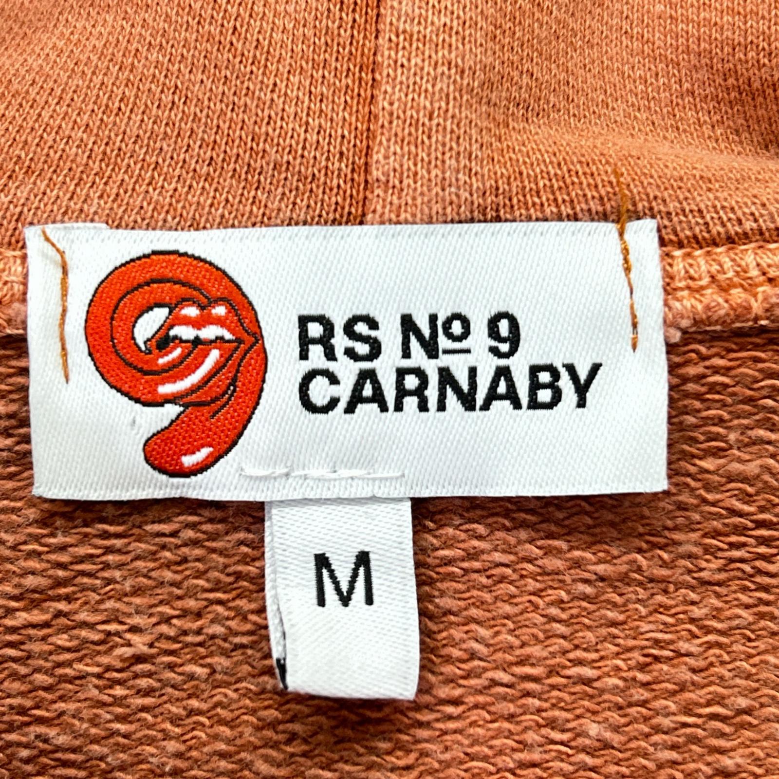RS No.9 アールエス ナンバーナイン レッド The Rolling Stones Carnaby CLASSIC RS LOGO PUFF PRINT HOODIE トップス