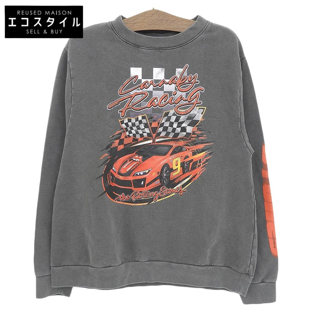 RS No.9 アールエス ナンバーナイン The Rolling Stones Carnaby Racing Crewneck Sweat トップス メンズ グレー M トップス