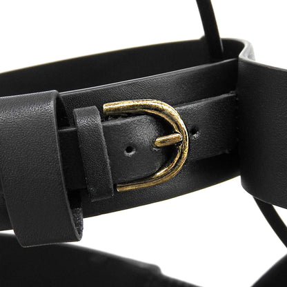 TOD'S トッズ 新品同様 トングサンダル シューズ レディース レザー ブラック 37 1/2 シューズ